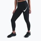 Dámské běžecké legíny Nike Tempo Swoosh Run High-Waisted 7/8 black/white