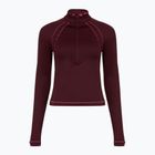 Pánské tričko Under Armour ColdGear Textured 1/2 Zip dark maroon/fuchsia dusk/metallic silver