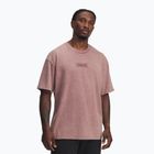 Pánské tréninkové tričko Under Armour Project Rock Heavyweight Oversized maroon mist/black