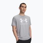 Pánské tričko Under Armour Sportstyle Logo Update steel light heather/white