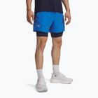 Pánské běžecké šortky Under Armour Launch 5" 2in1 blue atlantis/washed navy/reflective