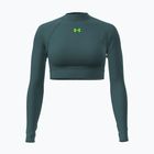 Dámské tréninkové tričko Longsleeve Under Armour HeatGear Crop Mock rack green/hyper green
