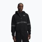 Pánská mikina Under Armour Icon Fleece Taped Full Zip ultimate black/white