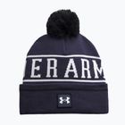 Pánská zimní čepice Under Armour Halftime Pom Beanie midnight navy/white/white