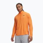 Pánská mikina Under Armour Tech Textured 1/2 Zip LS outrageous orange/black