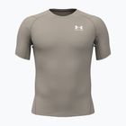 Pánské tréninkové tričko Under Armour HG Armour Comp timberwolf taupe/white