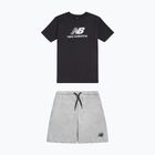 Dětská souprava New Balance Stacked Logo Tee & FT Short nb caviar