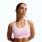 Sportovní podprsenka Nike Swoosh Medium Support pink foam/stone mauve/white