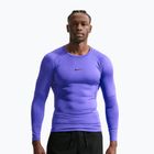Pánské tréninkové tričko Longsleeve Nike Pro Dri-Fit Tight Fitness persian violet/black