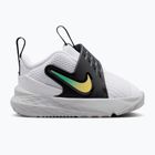 Dětská obuv Nike Team Hustle D 12 white/black/clear emerald/topaz gold