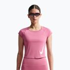 Dámské běžecké tričko Nike Swoosh Run Dri-Fit peony/photon dust/white