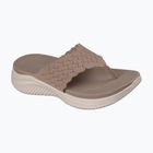 Dámské pantofle SKECHERS Ultra Flex 3.0 Rhythm Waves brown