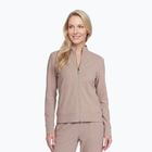 Dámská mikina SKECHERS GO Luxe Rib Everyday Full Zip taupe/brown