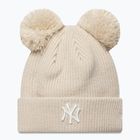 Dámská zimní čepice New Era Double Pom Beanie New York Yankees stone
