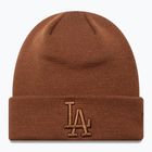 Zimní čepice New Era Essential Los Angeles Dodgers dark auburn/dark autumn
