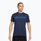 Pánské běžecké tričko Nike Dri-Fit Running T-Shirt midnight navy/light current blue