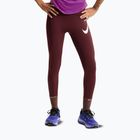 Dámské běžecké legíny Nike Tempo Swoosh Run High-Waisted 7/8 mystic dates/white
