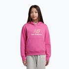 Dětská mikina New Balance FT Stacked Logo Hoodie pink satin
