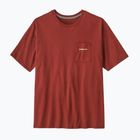 Pánské tričko na lezení Patagonia Boardshort Logo Pocket Responsibili rusty red