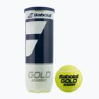 Sada tenisových míčků 3 ks. Babolat Gold Academy 3 žlutá 501085