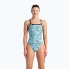 Dámské jednodílné plavky  arena Escape Challenge Back black/water blue multi