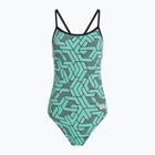 Dámské jednodílné plavky  arena Escape Challenge Back black/water blue multi