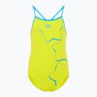Dětské jednodílné plavky arena Star Graphic Lightdrop Back soft green / turquoise