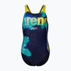 Dětské jednodílné plavky arena Light Tricks Swim Pro Back navy/soft green/multi