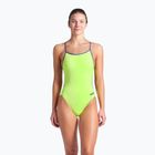 Dámské jednodílné plavky arena Lace Back Solid artic lime/future dusk