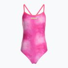 Dámské jednodílné plavky arena Tie-Dye Challenge Back Allover shocking pink multi/shocking pink