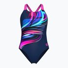 Dámské jednodílné plavky Arena Bloom Swim Pro Back Lb multi navy/navy/shocking pink