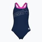 Dámské jednodílné plavky Arena Logo Swim Pro navy/shocking pink