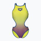 Dámské jednodílné plavky arena One Shaded Print Tech One Back artic lime violetta multi/neon blue