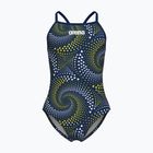 Dětské jednodílné plavky arena Fireflow Lightdrop Back navy/team navy yellow