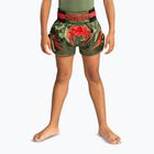 Dětské tréninkové šortky Venum Inferno Kids Muay Thai army green/orange