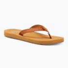 Dámské žabky ROXY Porto Motif tan