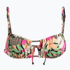 Horní díl plavek ROXY Printed Beach Classics Bralette anthracite palm song s