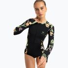Dámské plavky Longsleeve ROXY Zip Lycra anthracite island escape