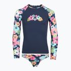 Dlouhý rukáv + spodní díl plavek ROXY Morning Flower Lycra Set mood indigo morning flowers