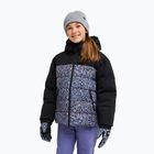 Dětská snowboardová bunda ROXY Snowyhill Printed Puffy true black wildin out rg