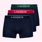 Boxerky Lacoste 5H3401 3 pary navy blue/green/red/navy