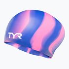 Plavecká čepice TYR Multi-Color Long Hair Silicone purple/pink