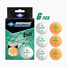 Míčky na stolní tenis  Donic-Schildkröt 1-Star Elite Poly 40+ 6ks white/orange