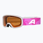 Dětské lyžařské brýle Alpina Piney 2.0 white/pink matt