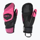Dámské lyžařské rukavice  LEKI WCR Venom SL 3D Mitt black/ pink