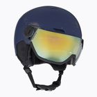 Dámská lyžařská helma UVEX Wanted Visor WE fleece sparkles/gold matt/mirror gold smoke