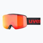 Dětské lyžařské brýle UVEX Pwdr FM black matt/mirror red orange clear
