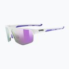 Sluneční brýle UVEX Axos Set white matt/mirror purple/clear