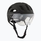 Cyklistická helma UVEX Stride Visor black matt/litemirror silver