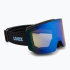 Lyžařské brýle Uvex Lace Attract FM black matt/mirror blue
